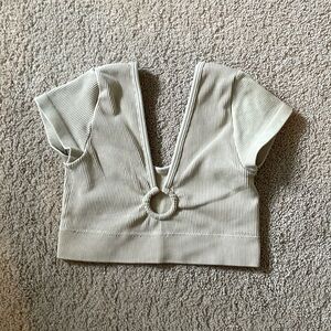 Aerie Scoop Back Cropped Ribbed Top